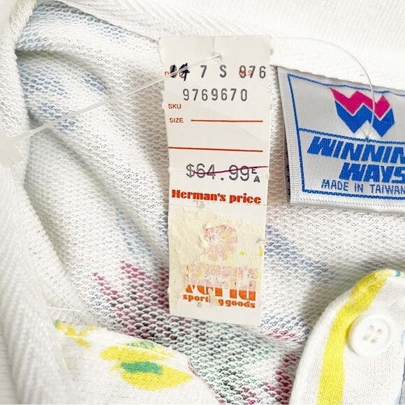 NWT Vintage Winning Ways Tropical Sailing Long Sleeve Knit Pullover Size Small - Picture 11 of 12